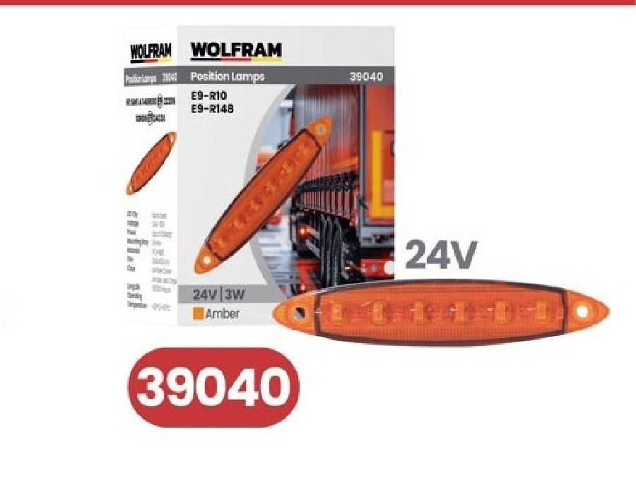 YAN POZISYON LAMBA 6 LED SARI E BELGELI 24V E2W E9