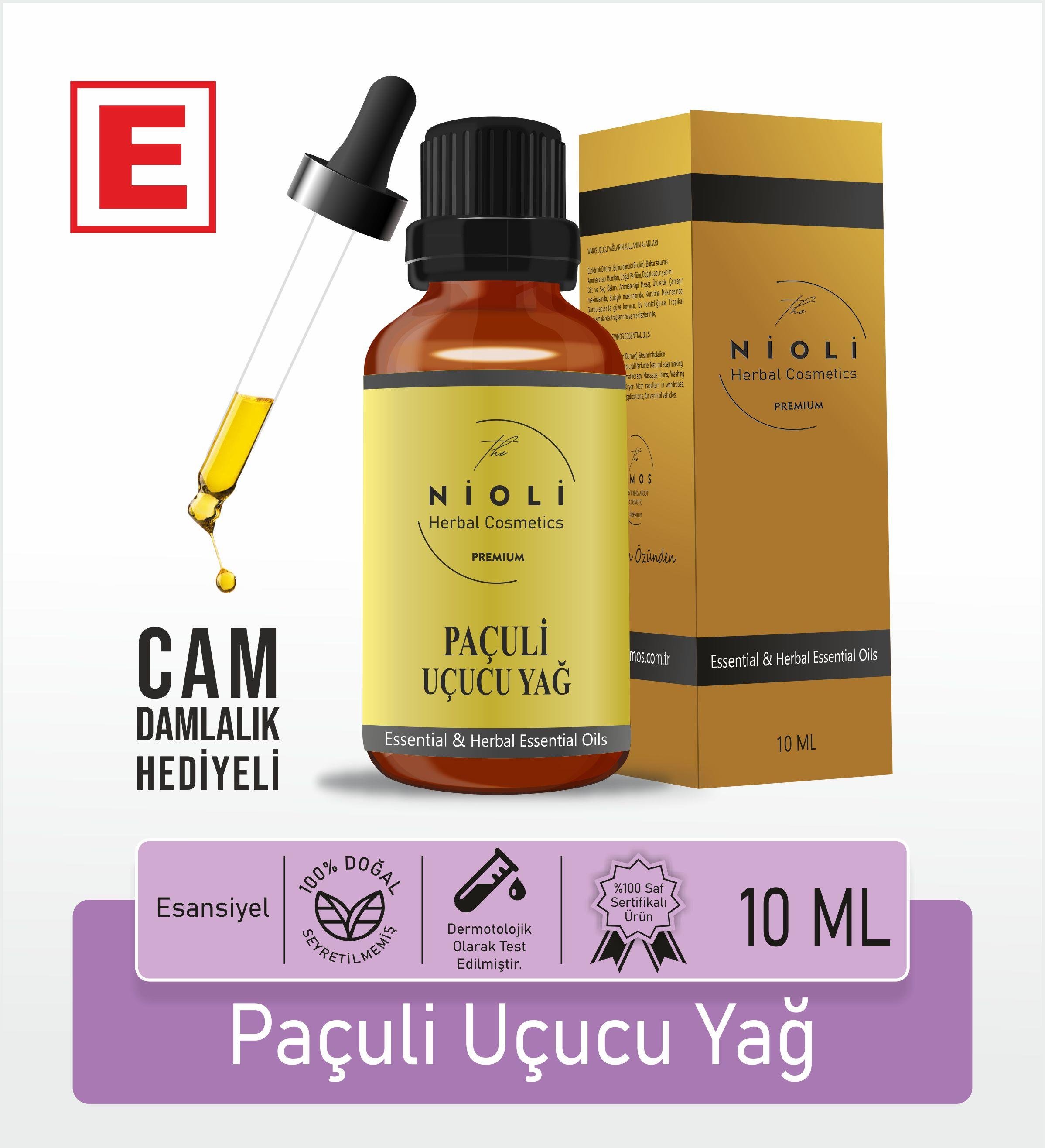 Nioli Paçuli Esansiyel Uçucu Yağ Buhurdanlık Yağı Aromaterapi Yağı 10 ML
