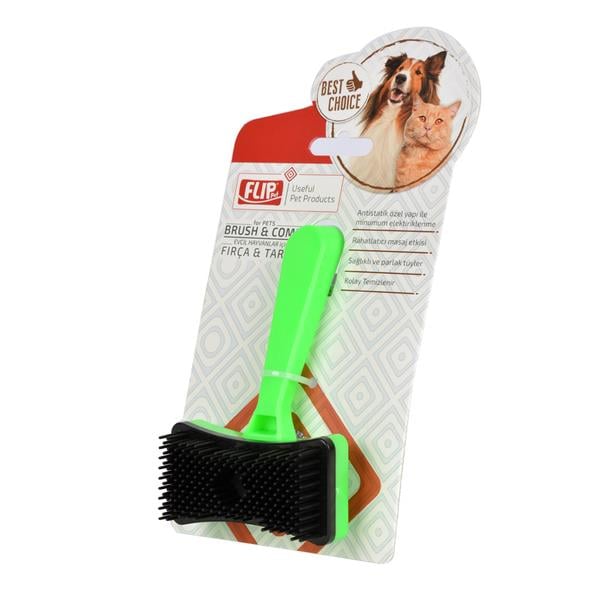 Basmalı Kedi Köpek Tarağı Yeşil