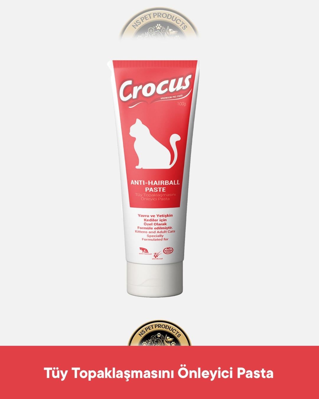 Crocus Anti Hairball Tüy Topaklaşmasını Önleyici Kedi Malt Macunu 100 Gram