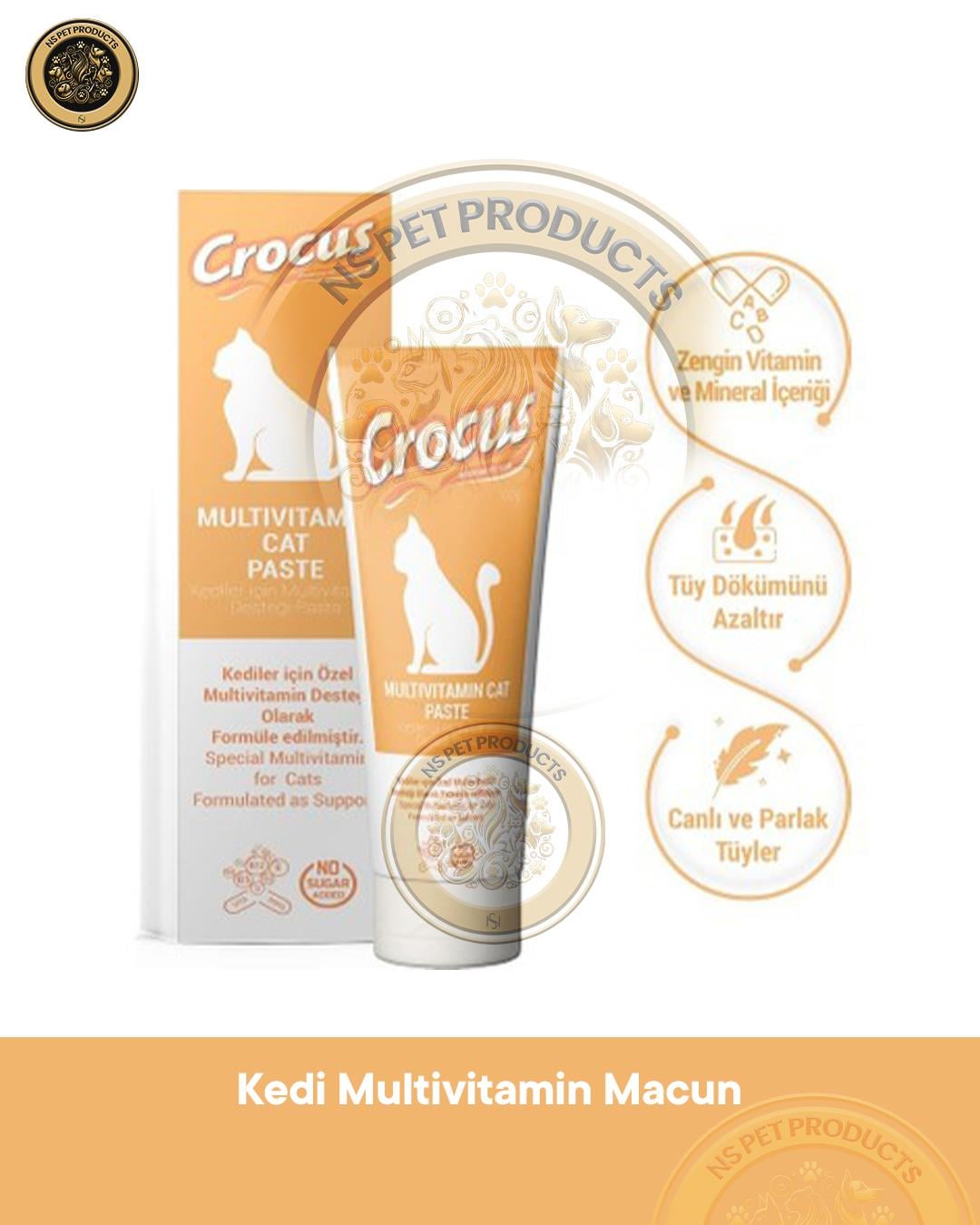 Crocus Kedi Multivitamin Macun 100 Gram
