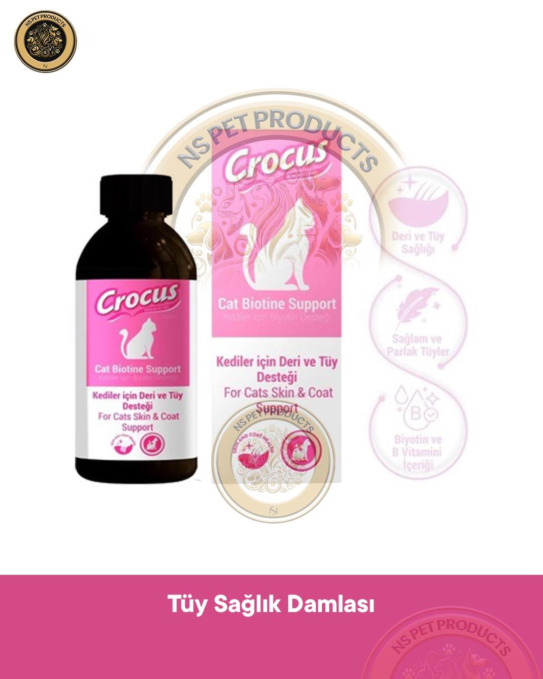 Crocus Kedi Tüy Sağlığı Damlası 100 Ml