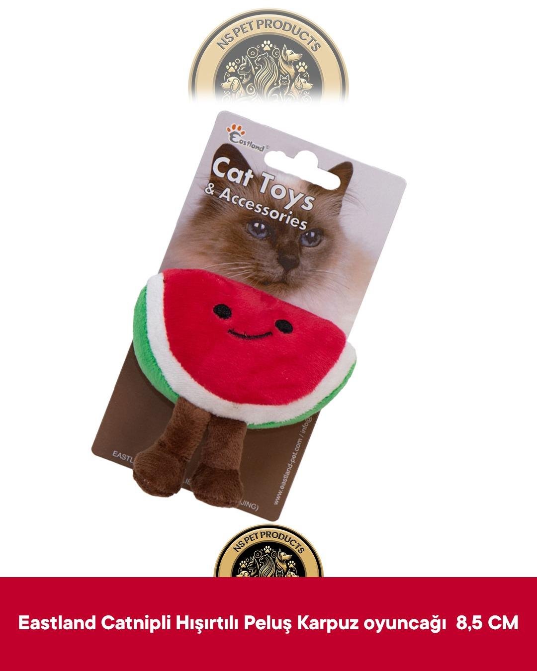Eastland Matatabive Catnipli Peluş Fare ve Şekerli-Hışırtılı Peluş Karpuz Oyuncak 2'li Set