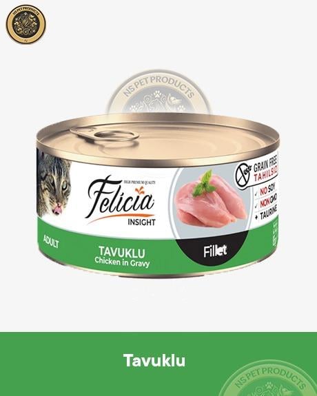 Felicia Biftekli-Somonlu-Tavuklu Yetişkin Kedi Konservesi 18x85gr