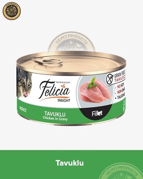 Felicia Biftekli-Somonlu-Tavuklu Yetişkin Kedi Konservesi 9x85gr