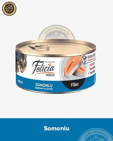 Felicia Biftekli-Somonlu Yetişkin Kedi Konservesi 24x85gr