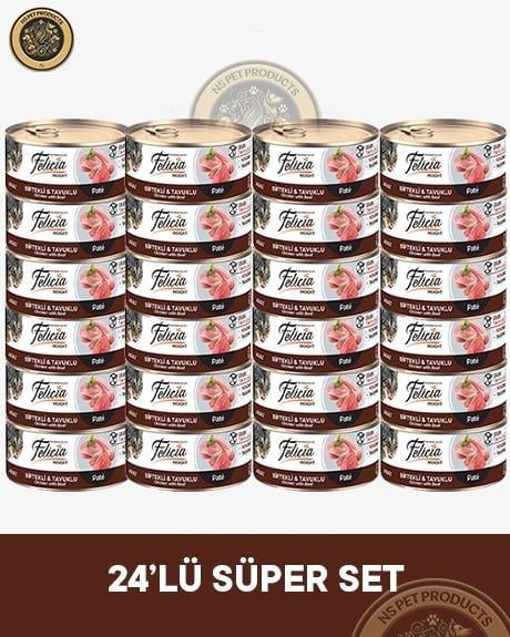 Felicia Biftekli-Tavuklu Yetişkin Kedi Konservesi 24x85gr