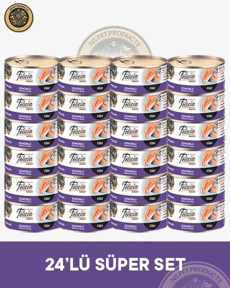 Felicia Kısırlaştırılmış Somonlu Yetişkin Kedi Konservesi 24X85gr