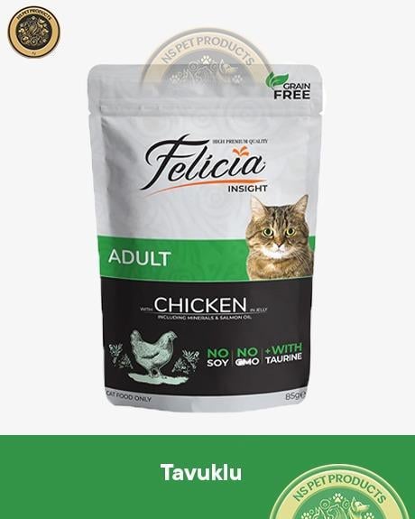 Felicia Pouch Yetişkin Tavuklu Yaş Kedi Maması 85gr