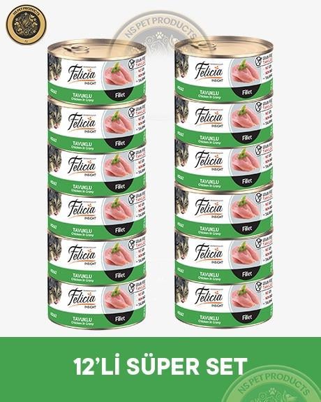 Felicia Tavuklu Fileto Yetişkin Kedi Konservesi 12x85gr