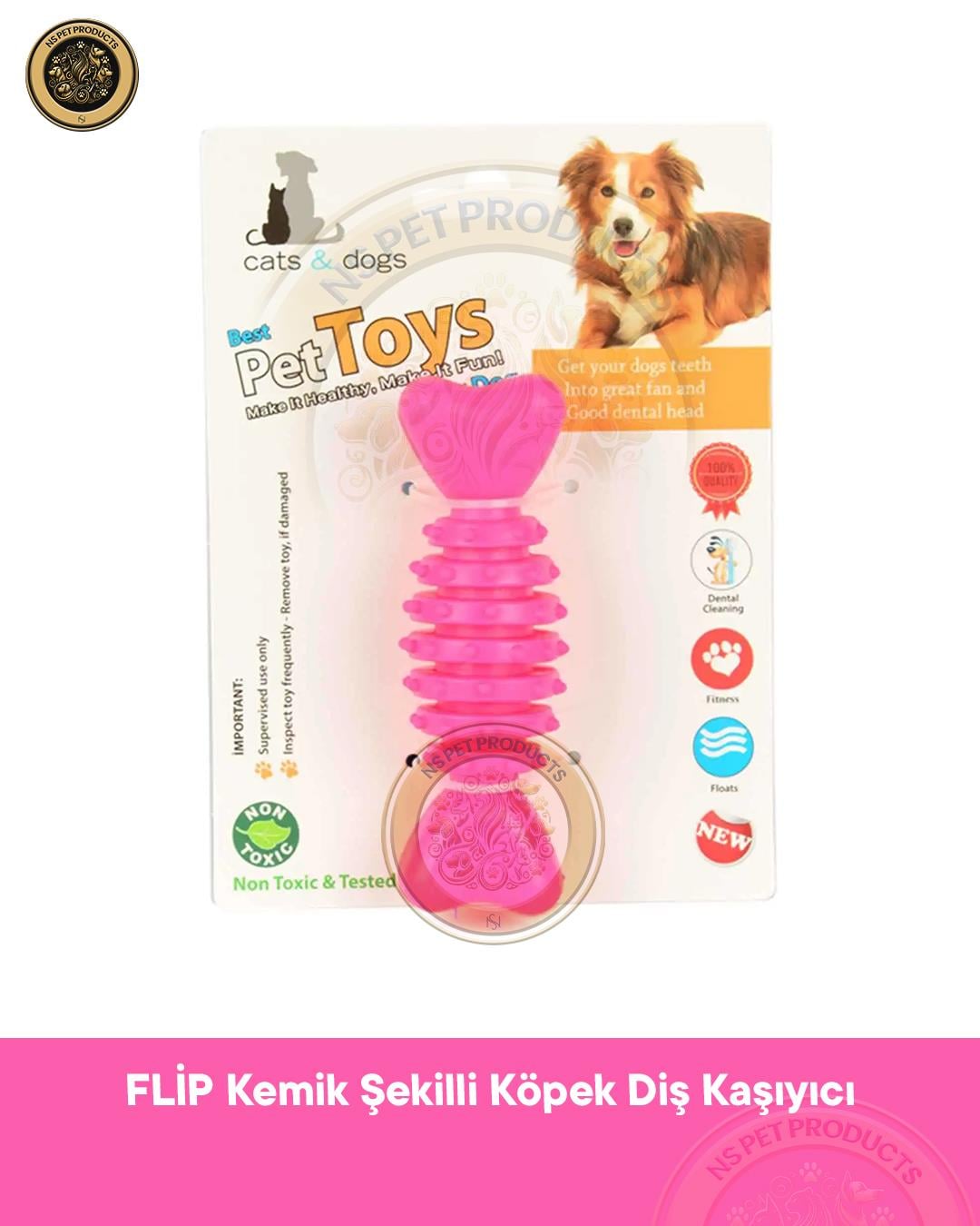 FLİP Kemik Şekilli Köpek Diş Kaşıyıcı