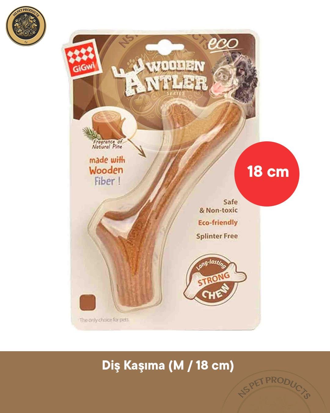 GiGwi Doğal Ağaç Köpek Diş Kaşıma Medium (18cm)