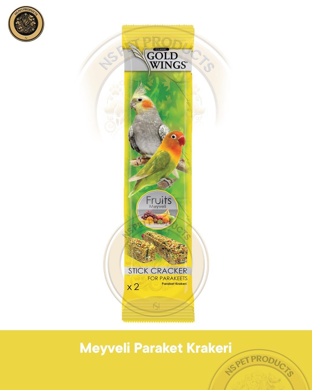 Gold Wings Meyveli Paraket Krakeri 2'li | Vitaminli Paraket Ödül Maması