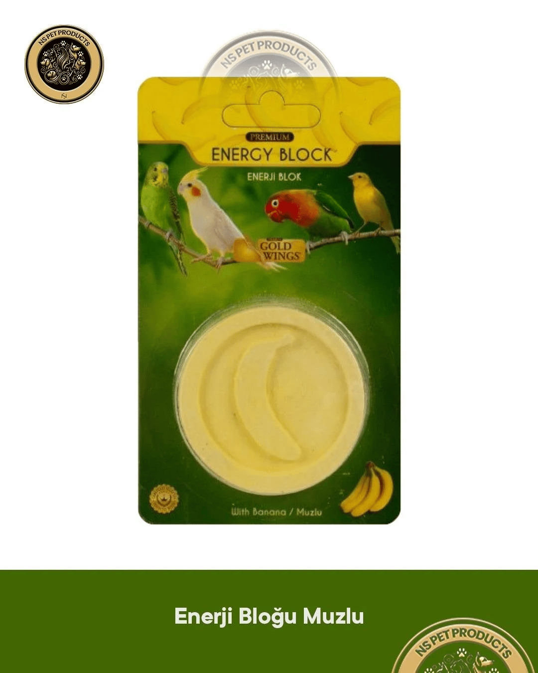 Gold Wings Muhabbet Kuşu Süper Mega Cik Cik Seti (Yem + Kraker + Gagalık)