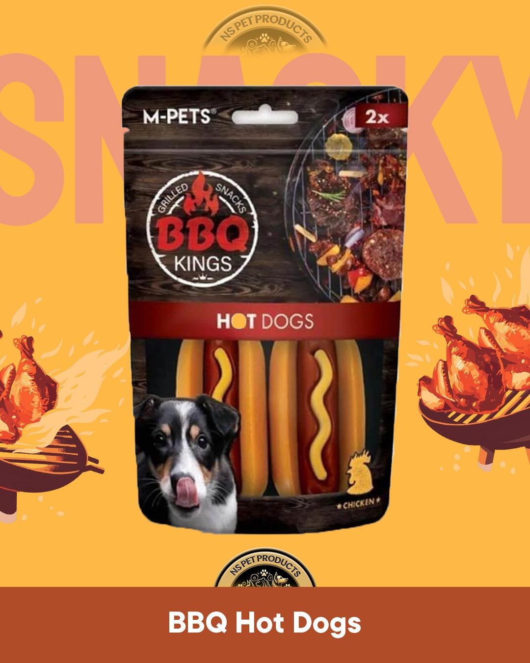 M-Pets Bbq Kings Hot Dog Chicken - Tavuklu Köpek Ödül Maması 135 gr