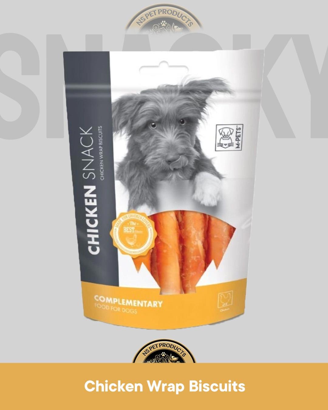 M-Pets Chicken Wrap Biscuits - Tavuklu Dürüm Bisküvi Köpek Ödül Maması 80 gr