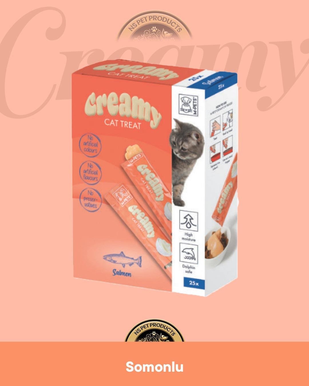 M-Pets Creamy Somonlu Kedi Krema Ödül Maması 25x15 gr