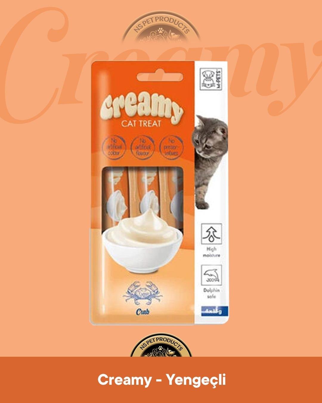 M-Pets Creamy Yengeçli Kedi Krema Ödül Maması 4x15 gr