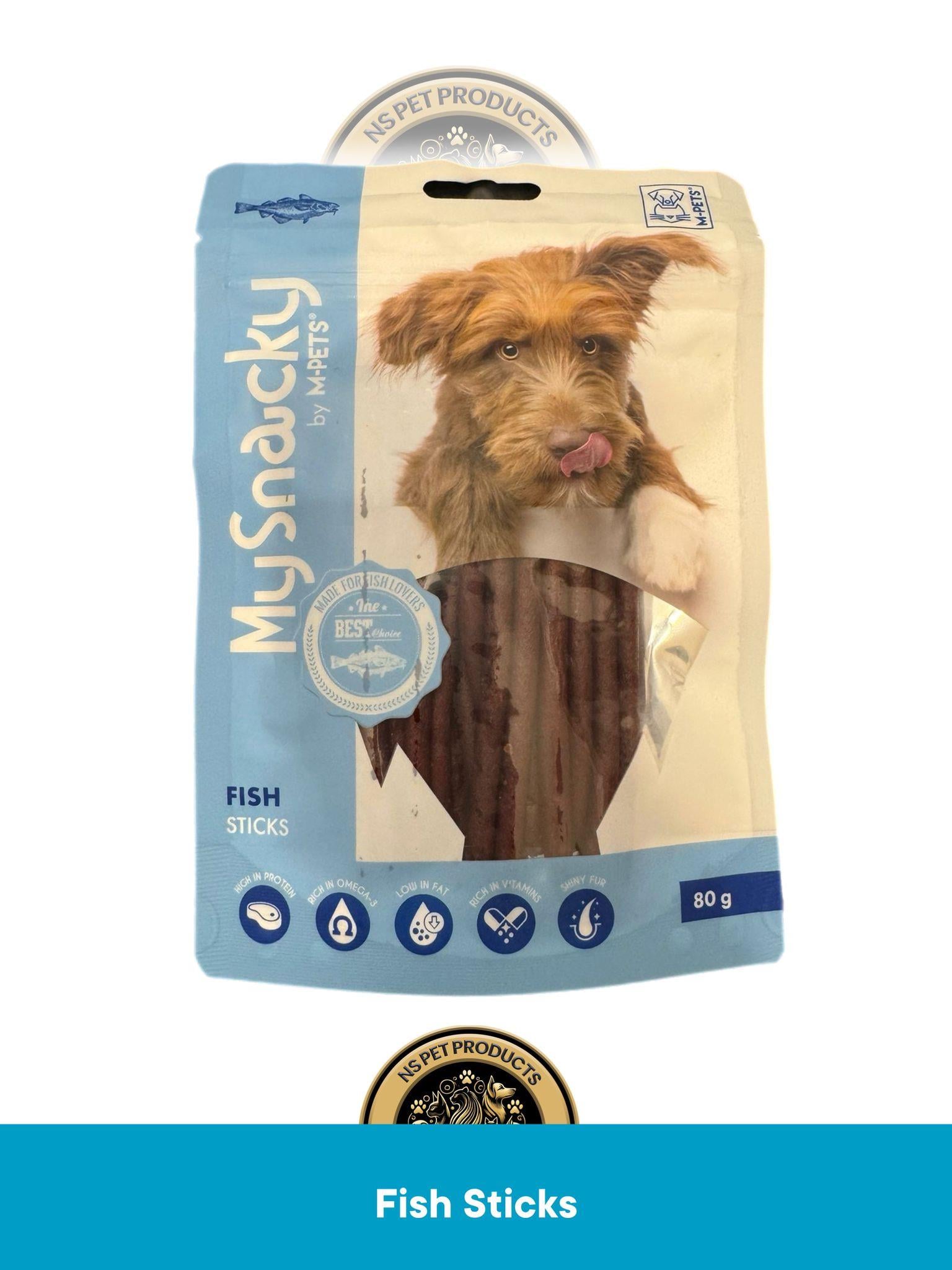 M-Pets My Snack Fish Sticks - Balıklı Köpek Ödül Maması 80 gr