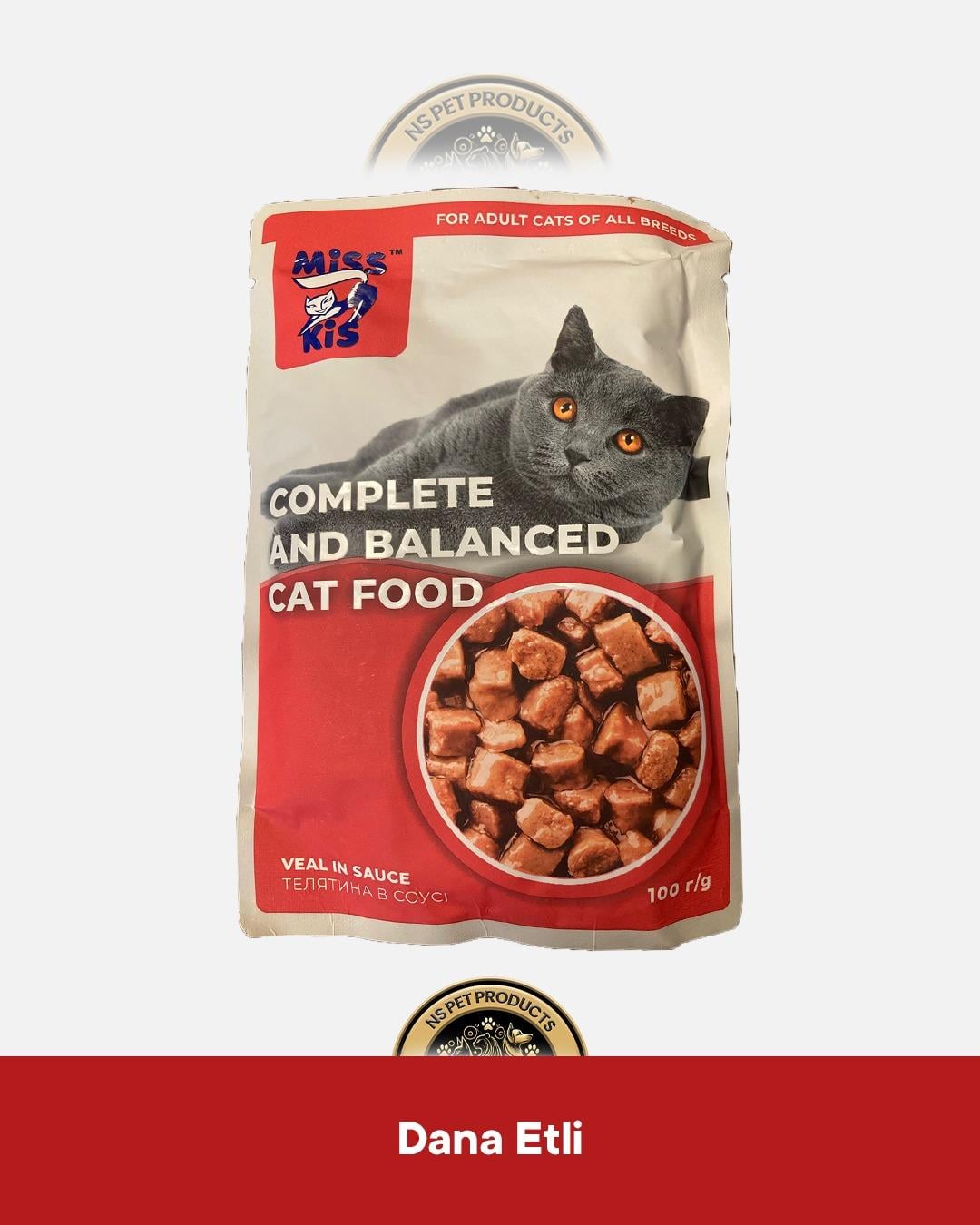 Miss Kis Premium Pouch Dana Etli Yetişkin Kedi Konservesi 5x100 gr