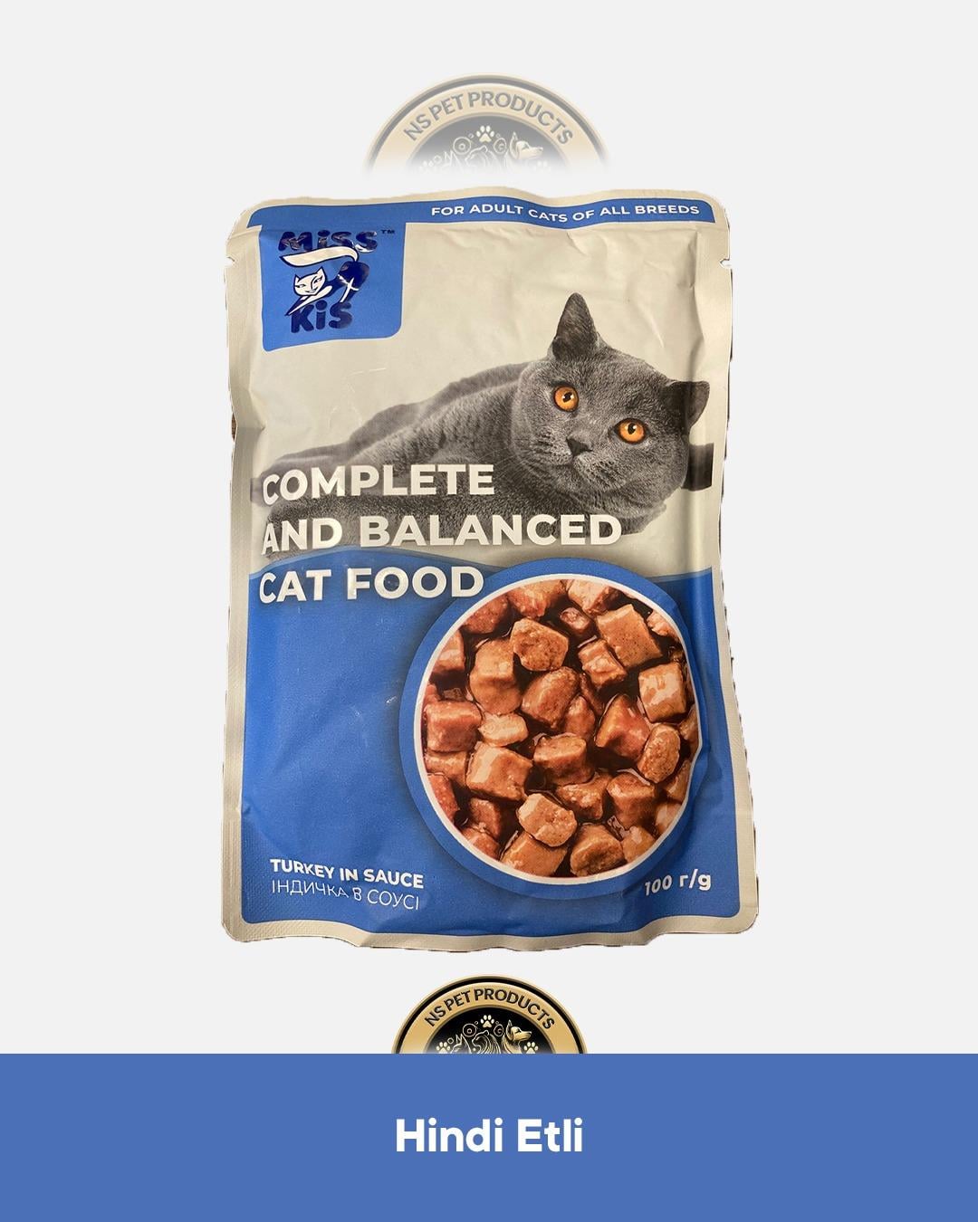Miss Kis Premium Pouch Hindi Etli Yetişkin Kedi Konservesi 100 gr