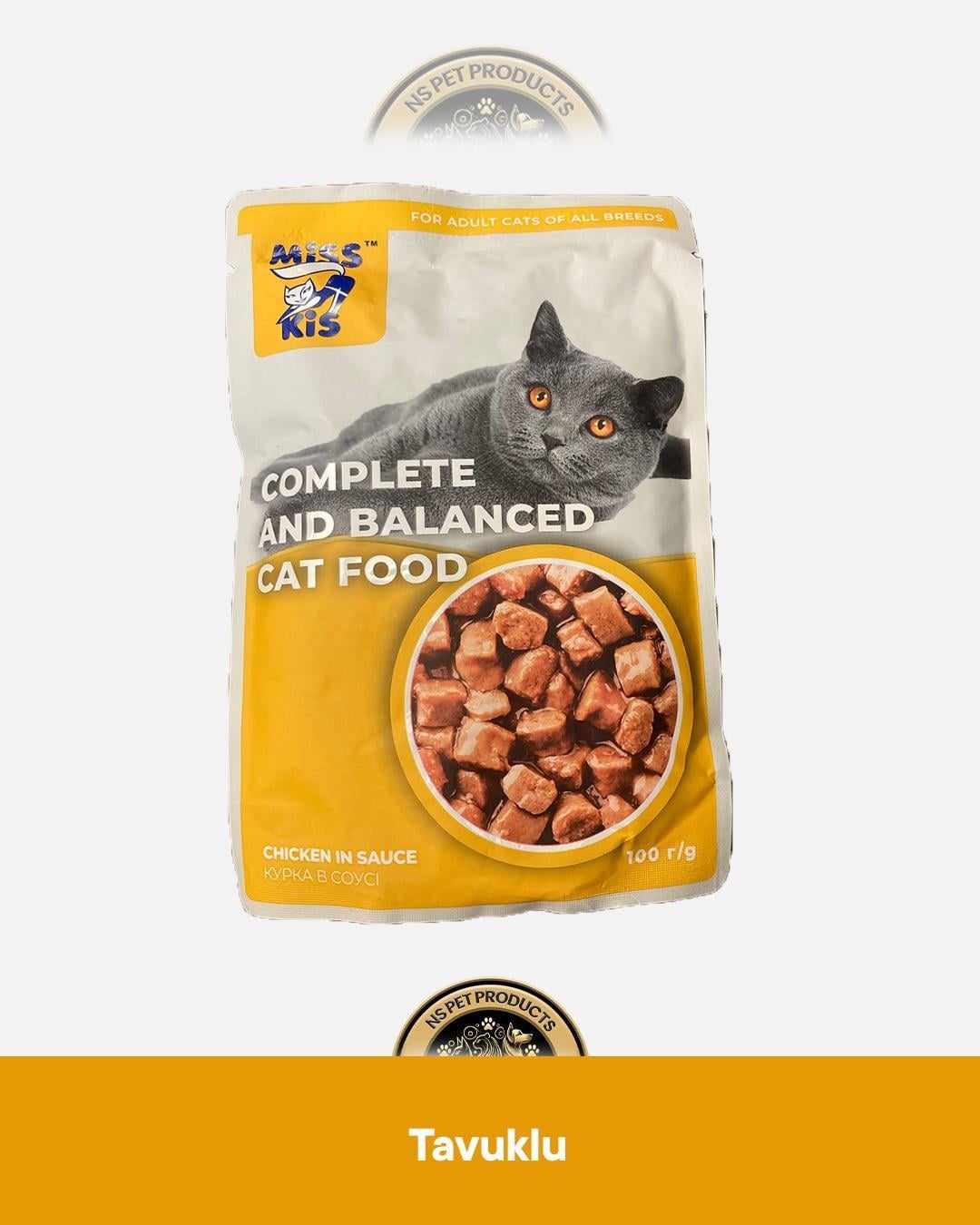 Miss Kis Premium Pouch Tavşan,Kuzu,Hindi,Dana,Tavuklu Yetişkin Kedi Konservesi 100 gr