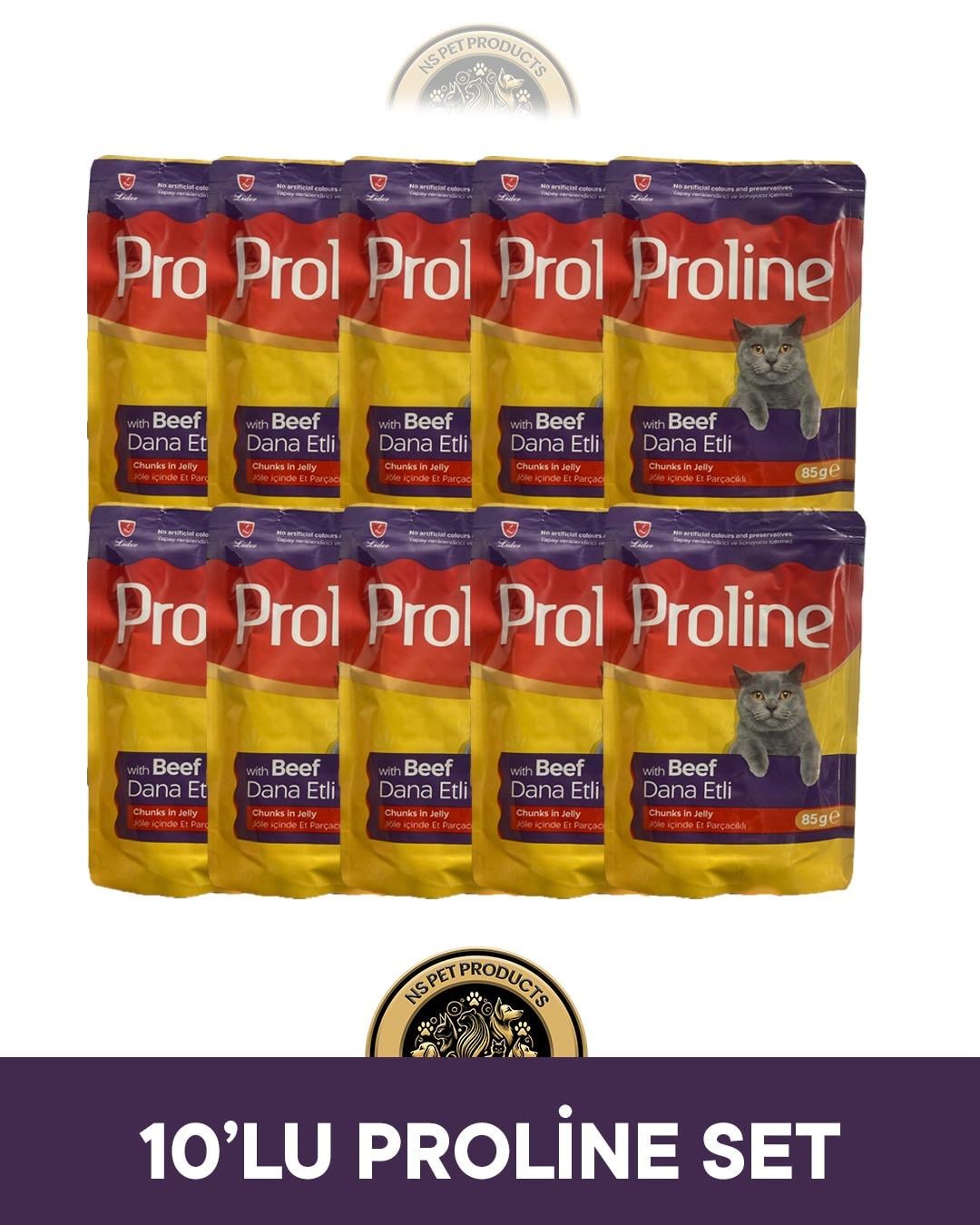 Proline Pouch Dana Etli Yaş Kedi Maması 10x85gr