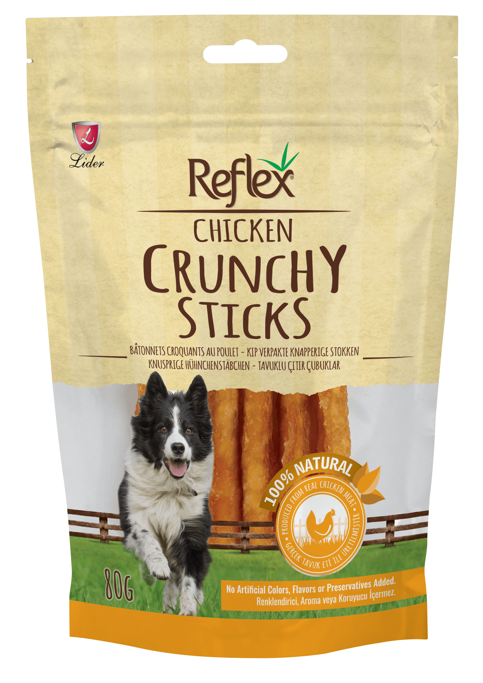 Reflex Chicken Crunchy Sticks Tavuk Çıtır Çubukları 80gr
