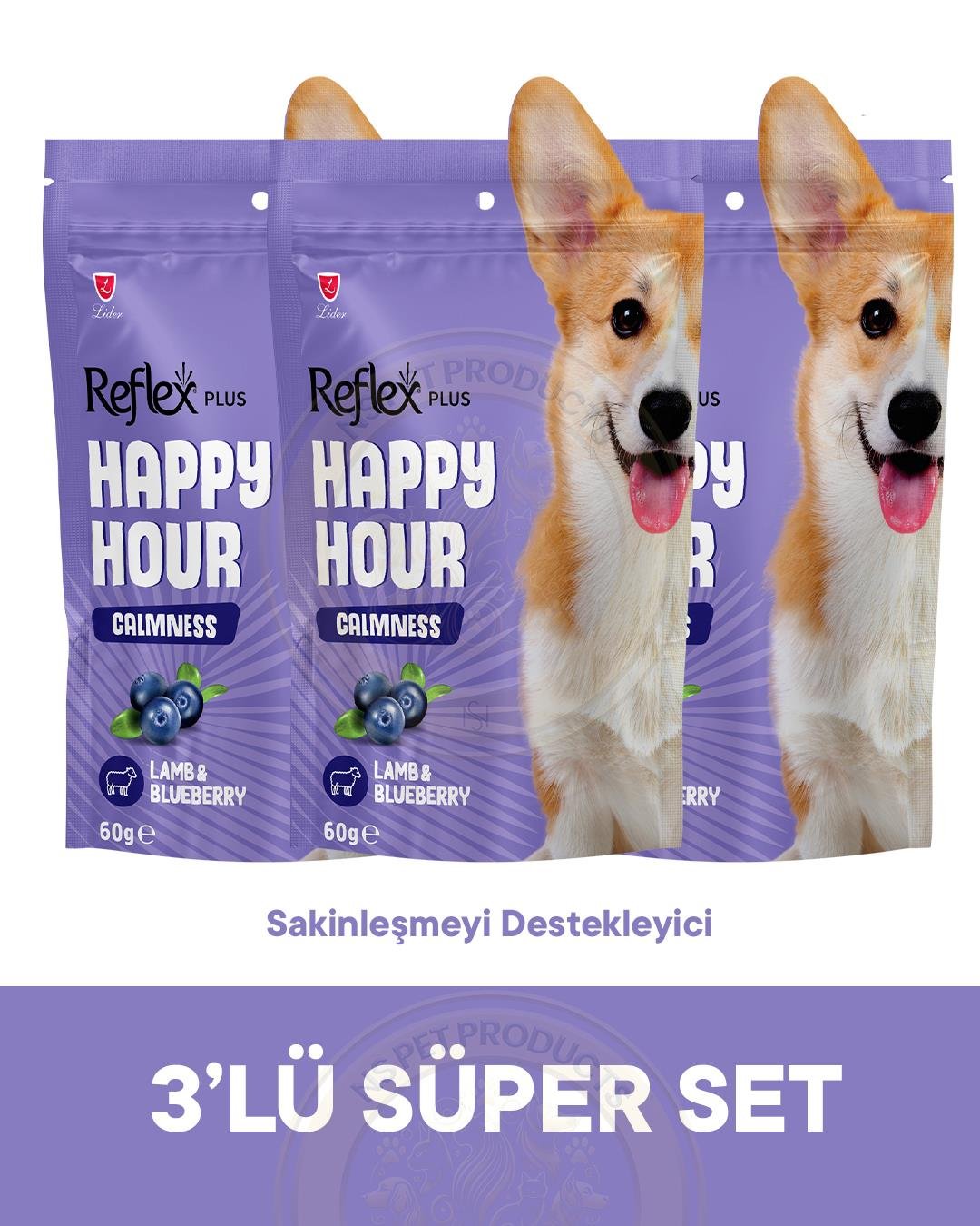 Reflex Happy Hour Calmness Sakinleşmeyi Destekleyici Köpek Ödül Maması 3lü Fırsat 3x60gr 