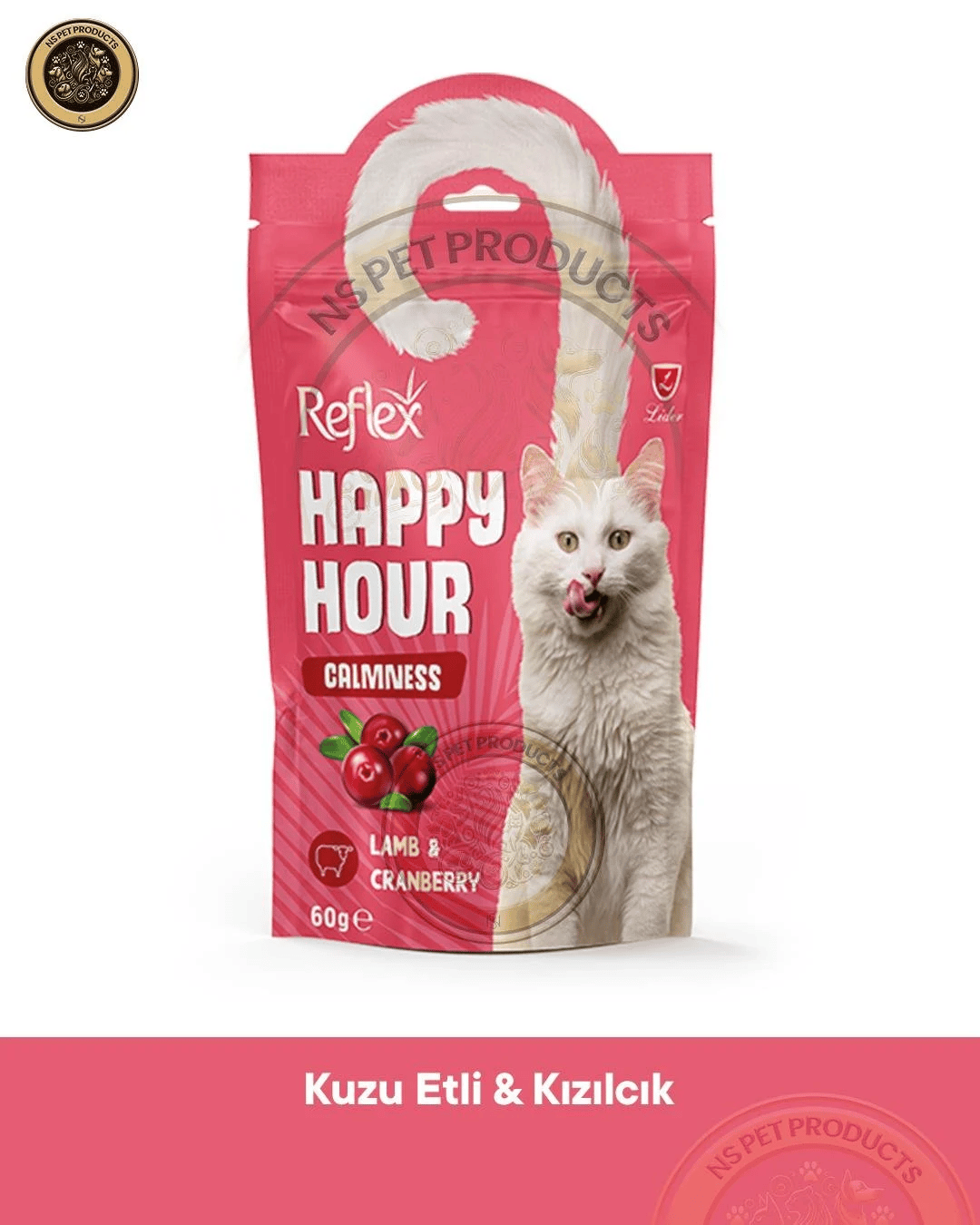 Reflex Happy Hour Choosy Seçici & Calmness Sakinleşmeyi Destekleyici Kedi Ödül Maması Seti 2x60 gram