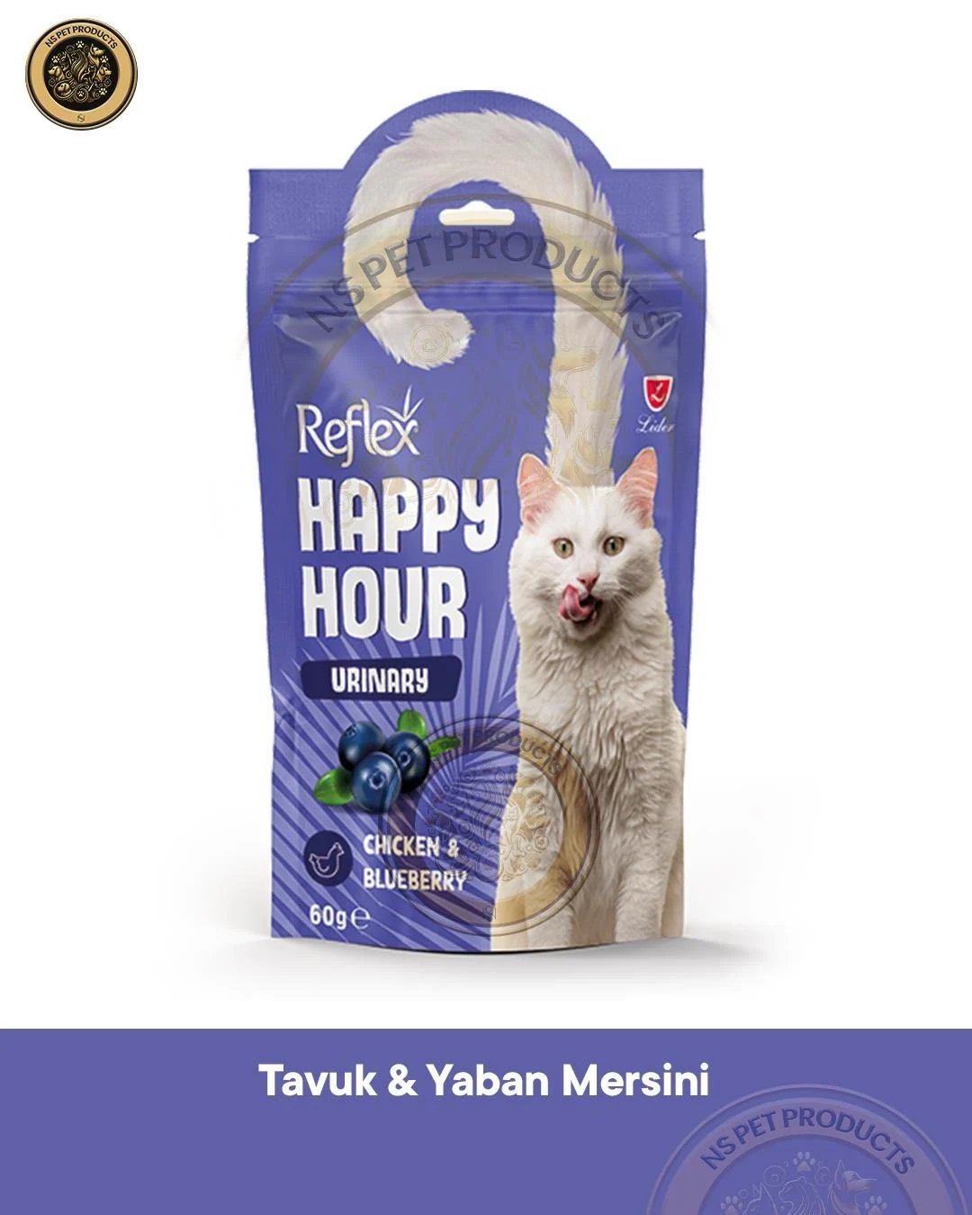 Reflex Happy Hour Urinary Üriner Sistem Destekleyici & Healty Bones Sağlıklı Kemikler Kedi Ödül Maması Seti 2x60 gram