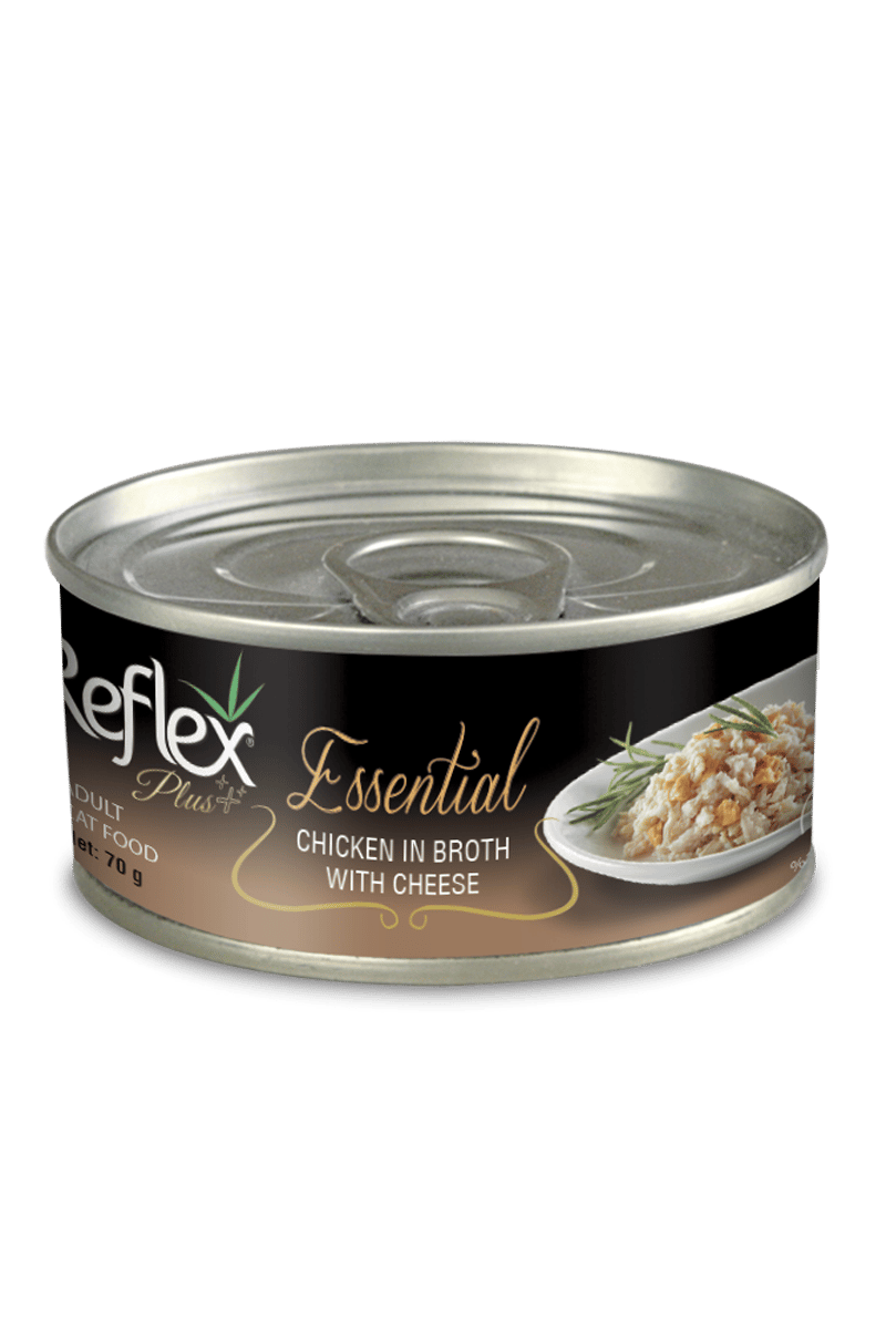 Reflex Plus Essential Fırsat Seti Peynirli Tavuklu ve Ton Balıklı Karidesli Kedi Konservesi – 24x70gr