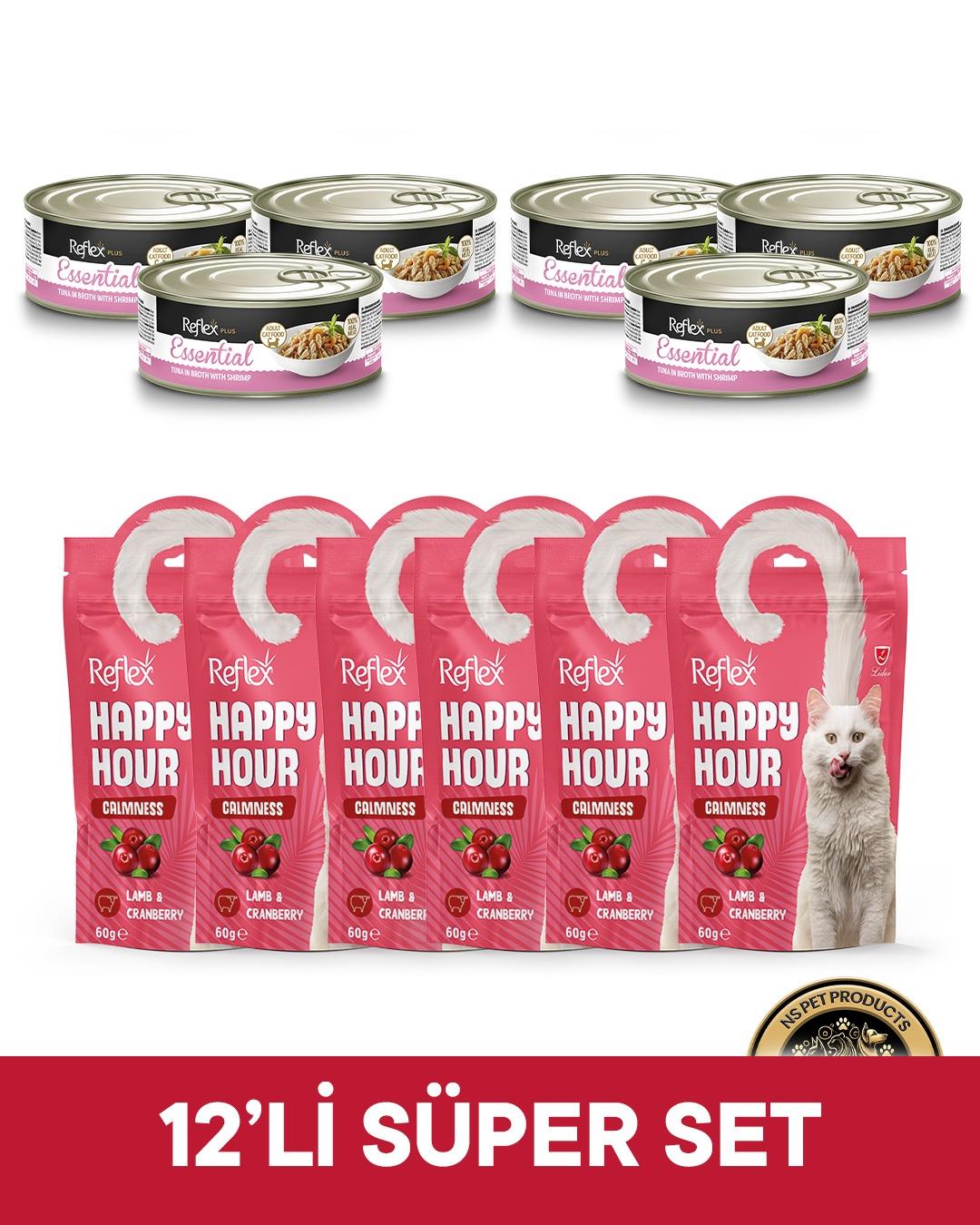 Reflex Plus Essential-Happy Hour Kedi Maması 12'li Süper Set - 1