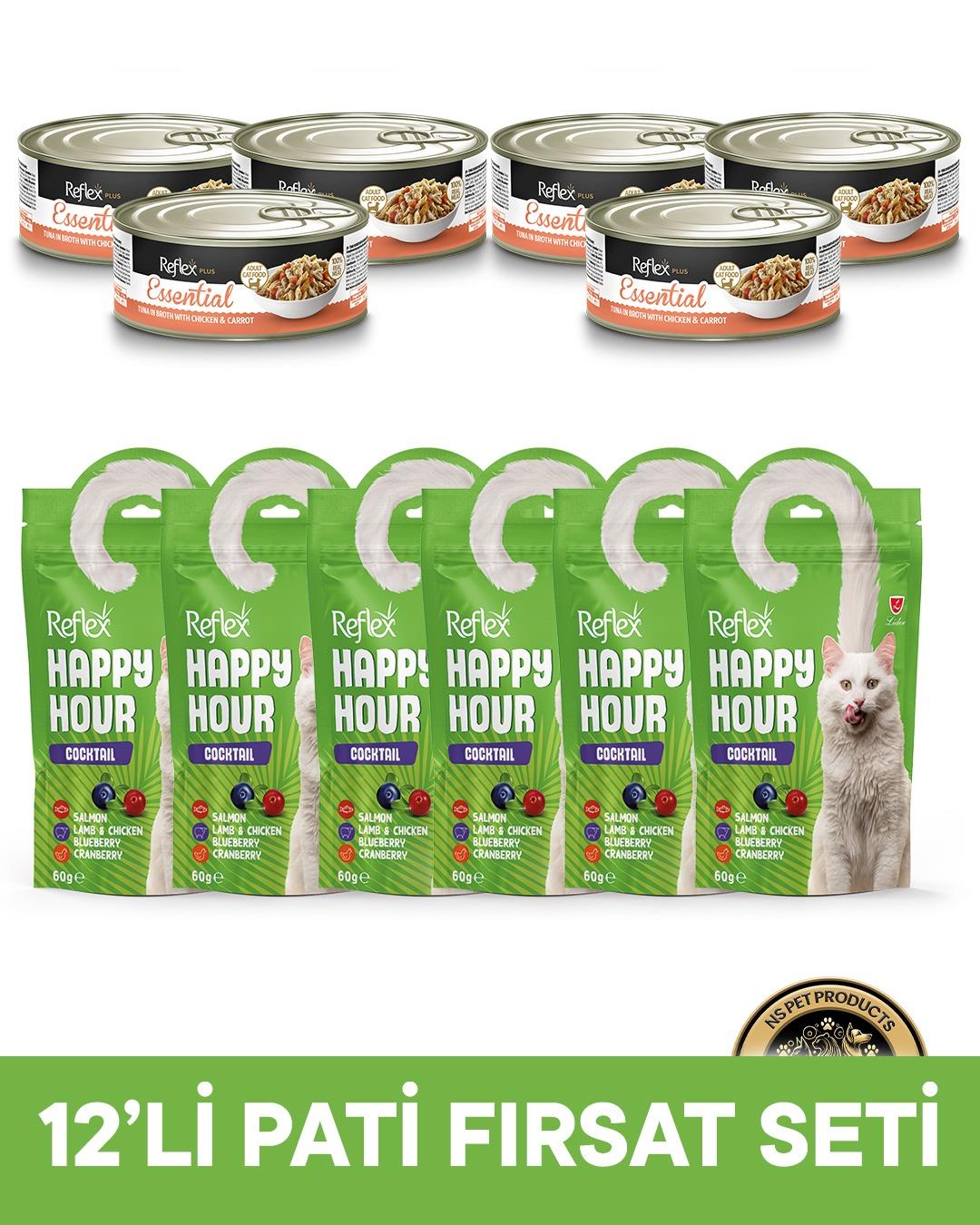 Reflex Plus Essential-Happy Hour Kedi Maması 12'li Pati Fırsat Set - 2