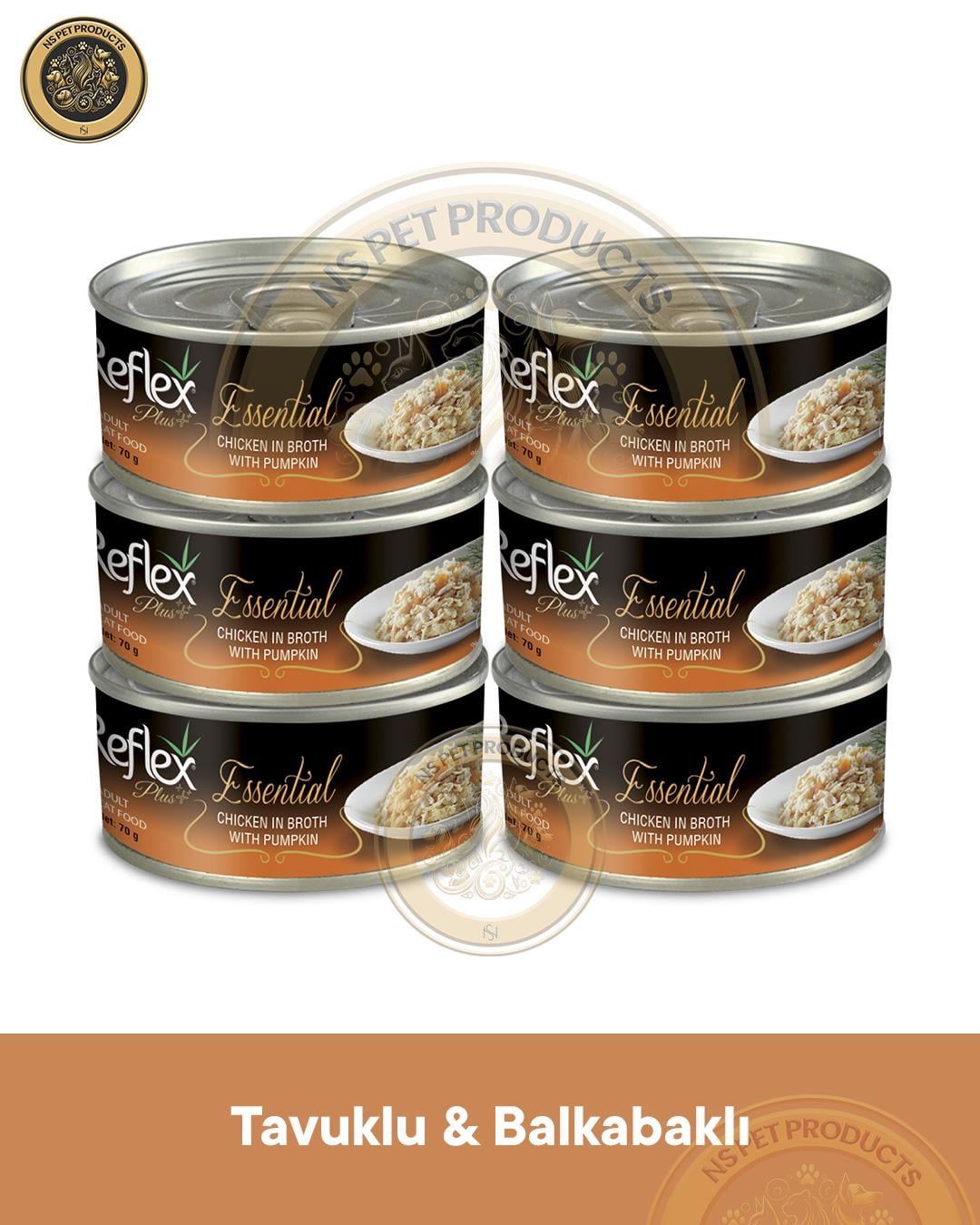 Reflex Plus Essential Kedi Balkabak&Tavuk 6X70gr