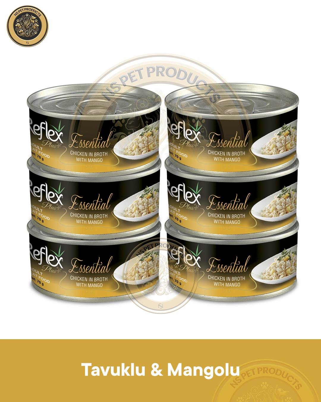 Reflex Plus Essential Kedi Mango&Tavuk 6X70gr