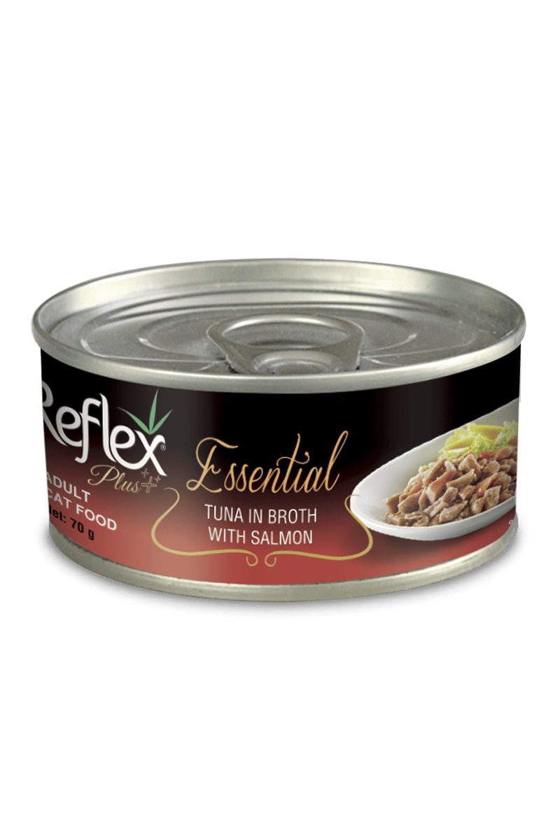 Reflex Plus Essential Kedi Ton Balıklı&Somonlu 6x70gr