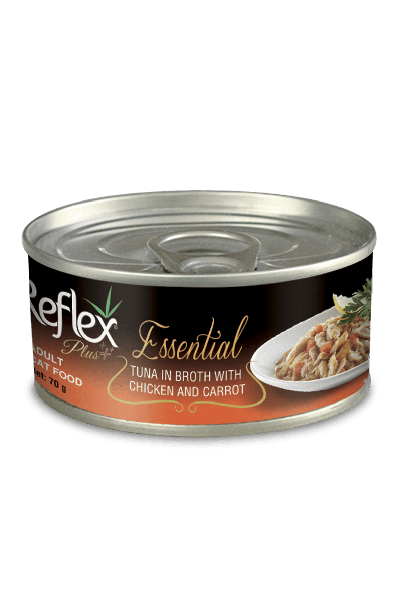 Reflex Plus Essential Kedi Ton Balıklı&Havuç&Tavuk 6X70gr