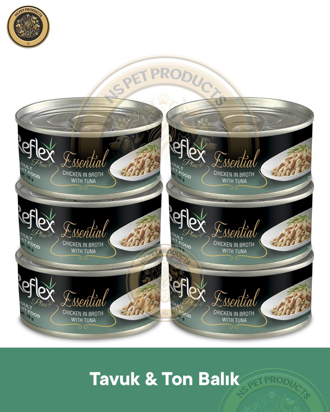 Reflex Plus Essential Kedi Ton Balık&Tavuk 6X70gr