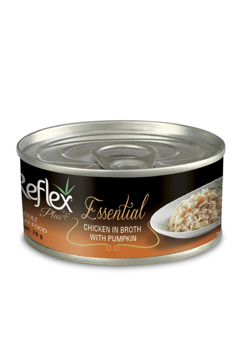 Reflex Plus Essential Süper Paket Tavuklu Balkabaklı ve Ton Balıklı Tavuklu Havuclu Kedi Konservesi – 12x70gr