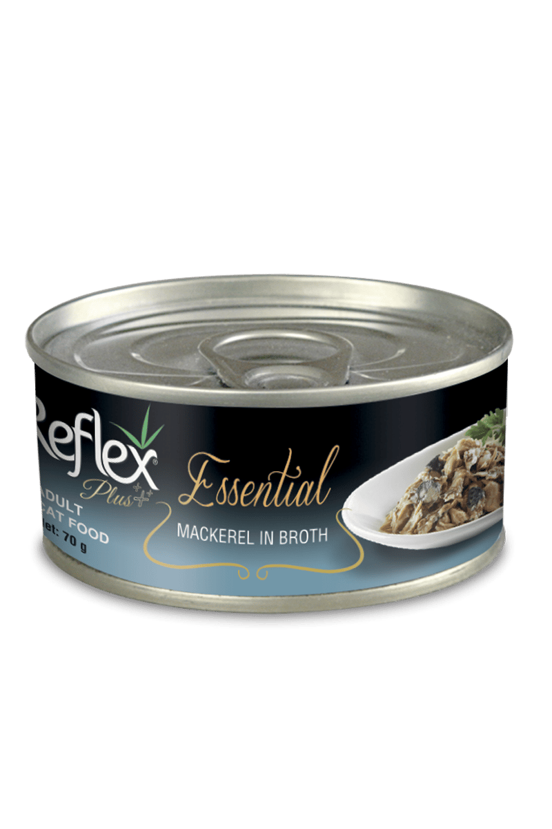 Reflex Plus Essential Süper Paket Uskumrulu ve Pasifik Ton Balıklı Kedi Konservesi – 12x70gr