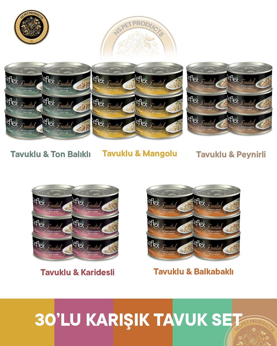 Reflex Plus Essential Tavuklu-Karışık Süper Set - 30x70gr