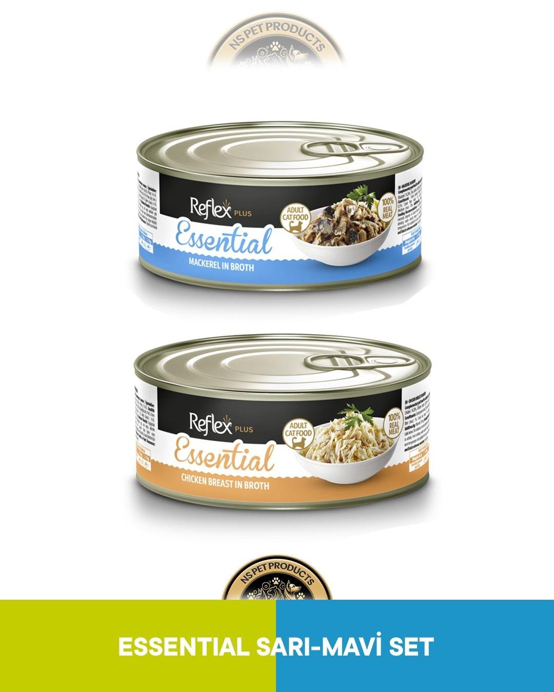 Reflex Plus Essential Uskumru & Tavuk Göğüs Kedi Maması Seti 2x70 gram