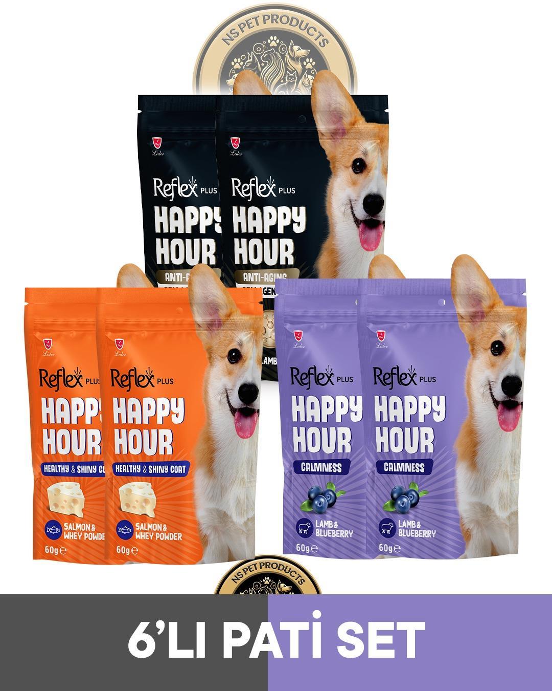 Reflex Plus Happy Hour 6'lı Köpek Maması Pati Set 2 / 6x60gr