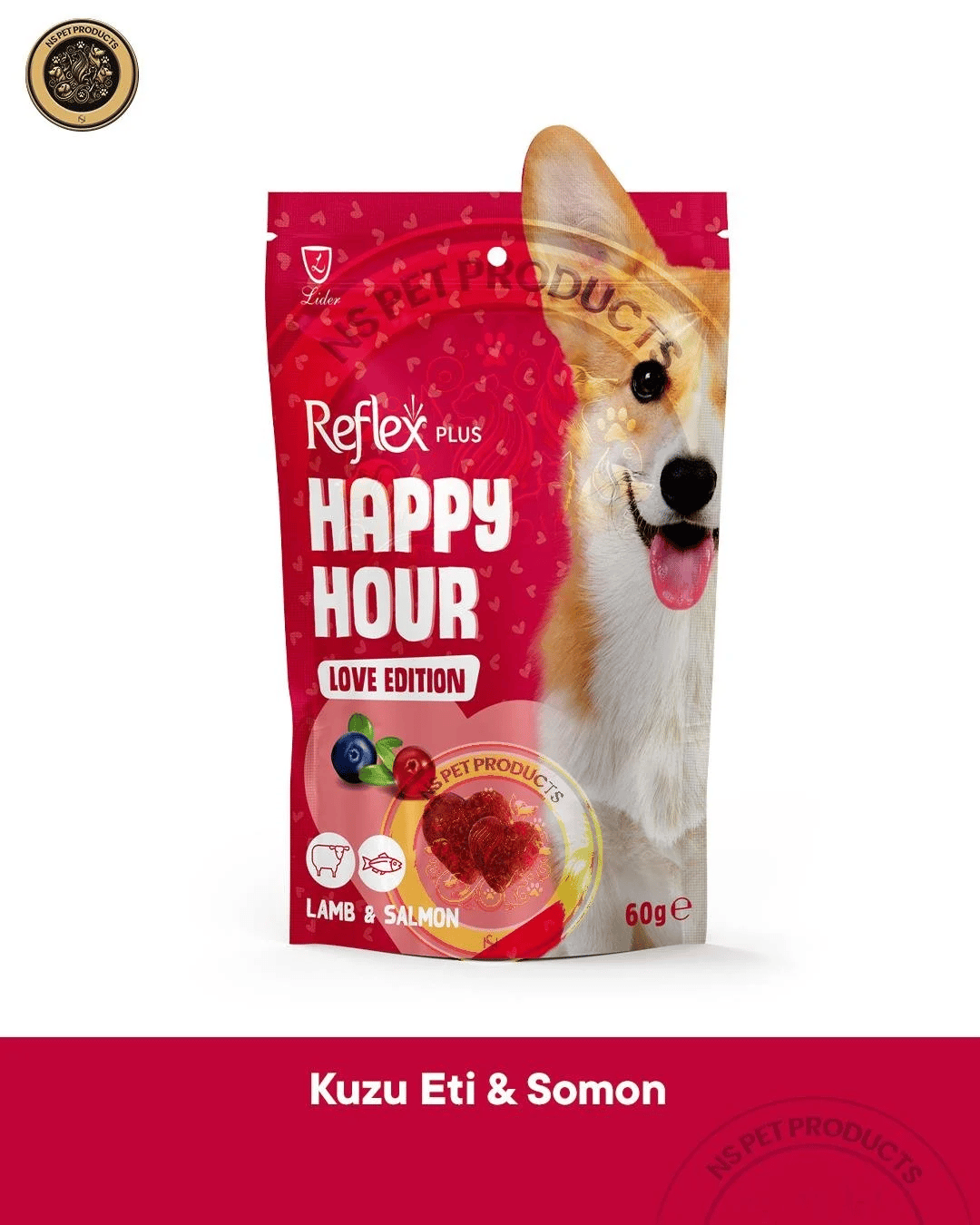 Reflex Plus Happy Hour Love Edition & Healty Bones Sağlıklı Kemikler Köpek Ödül Maması Seti 2x60 gram