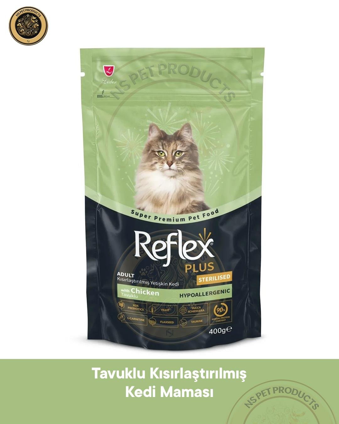 Reflex Plus Hypoallergenic Tavuklu Kısırlaştırılmış Kedi Maması 400gr