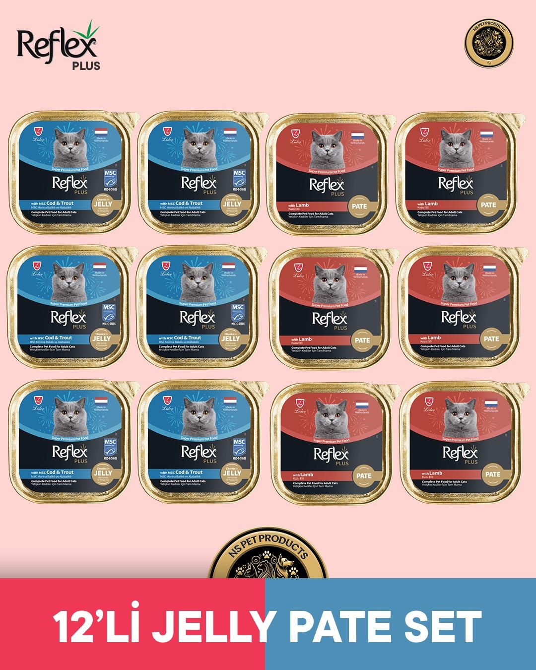 Reflex Plus Kedi Maması 12'li Jelly Pate Set