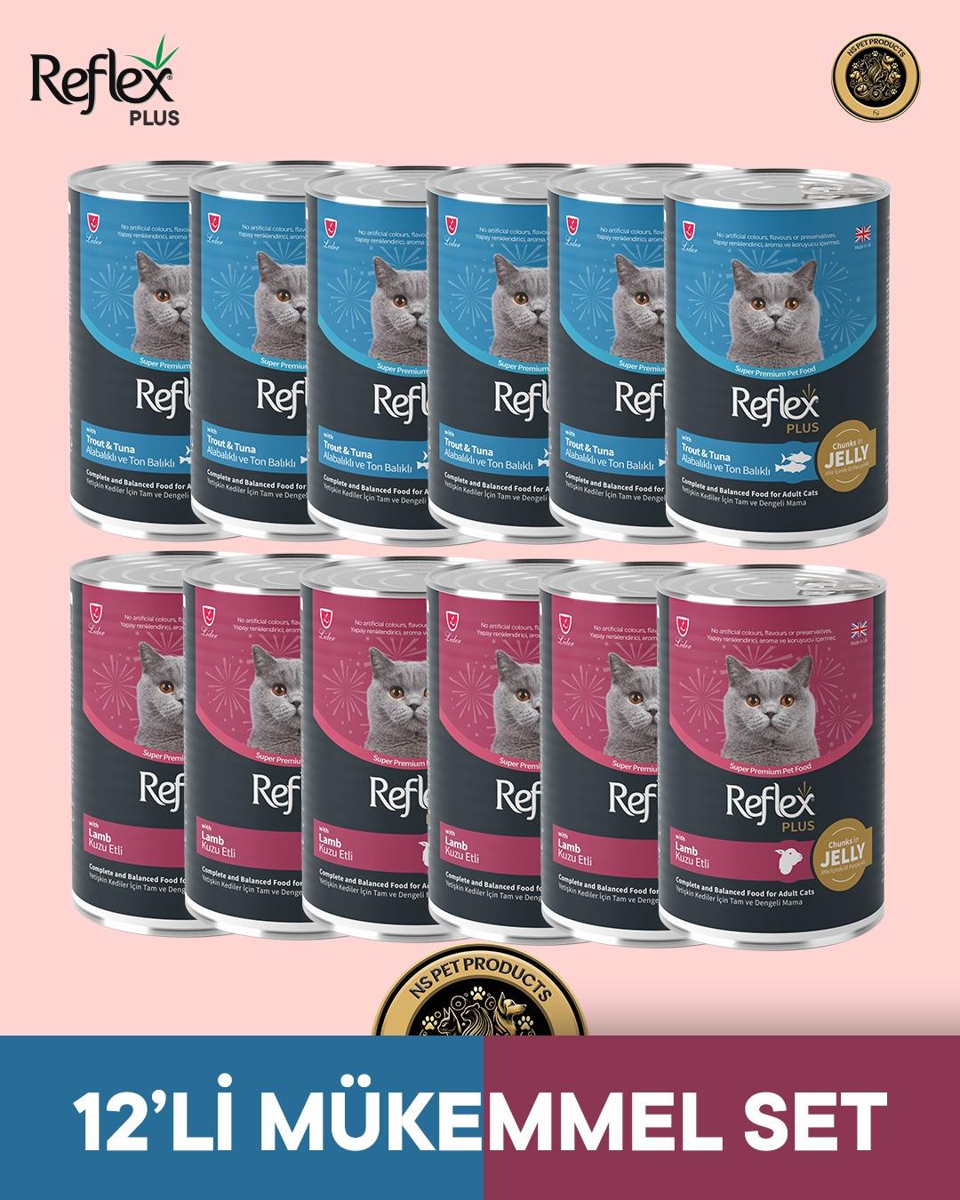 Reflex Plus Kedi Maması 12'li Mükemmel Set