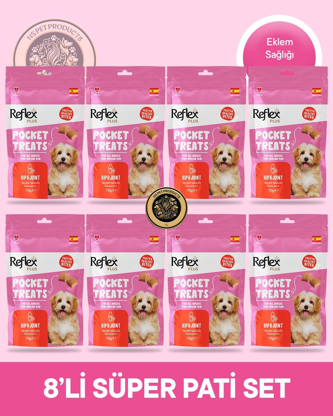 Reflex Plus Pocket Treats Eklem Sağlığı Köpek Maması 8'li Süper Pati Set 8x70 gr