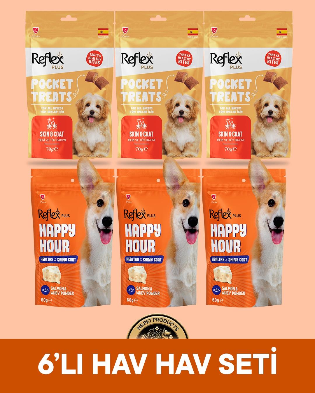 Reflex Plus Pocket Treats-Happy Hour Köpek Maması 6'lı Havhav Set - 1
